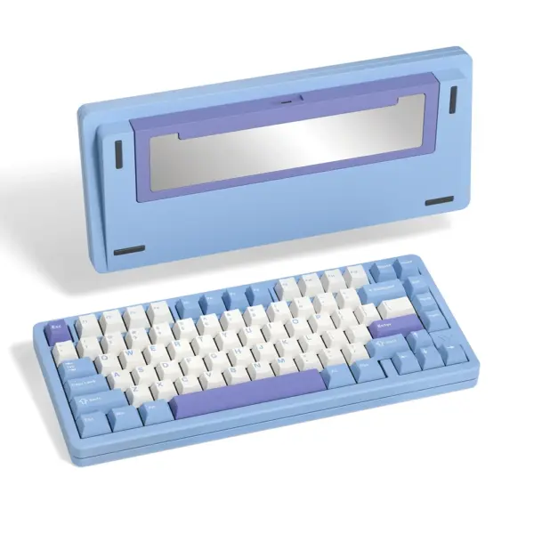 Womier SK75 75% Wireless Aluminum Custom Keyboard – VIA Support, Hot-Swappable - Blue (English/Arabic)-0