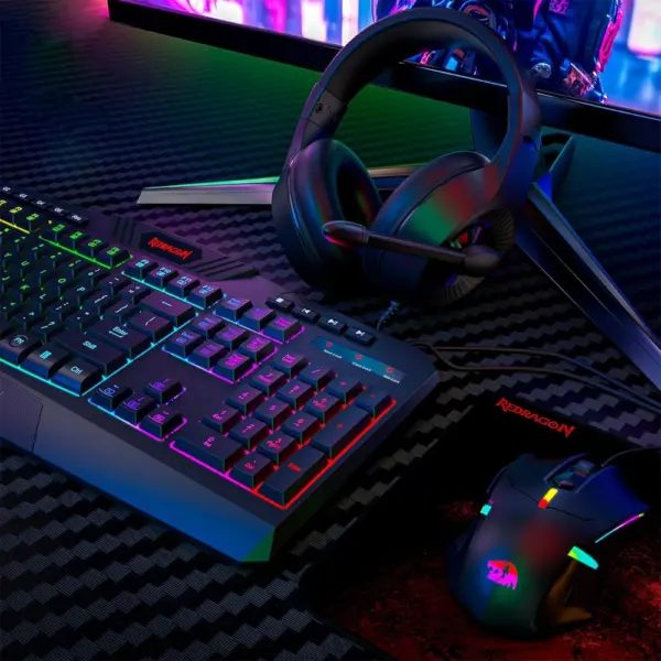 Redragon Gaming Essantials Keyboard/mouse/headset/mousepad 4in1 Set-0