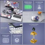 Redragon Eisa Pro 3-Modes 98 Keys Gasket Hot-Swappable RGB Mechanical Gaming Keyboard With Linear Mechanical Switches - Blue/White-144167