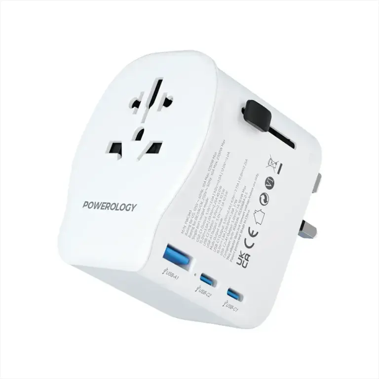 Powerology Universal Travel Adapter 2300W - White-0