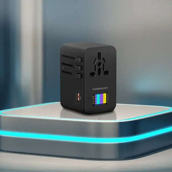 شاحن عالمي من باورولوجي بقوة 75W بتقنية GaN - أسود-0