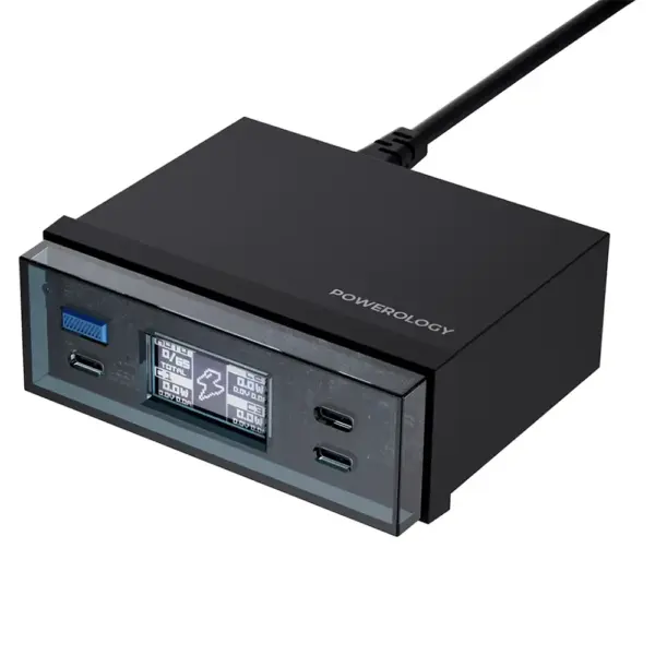 Powerology Power Hub Desktop Charging Station - Black-0
