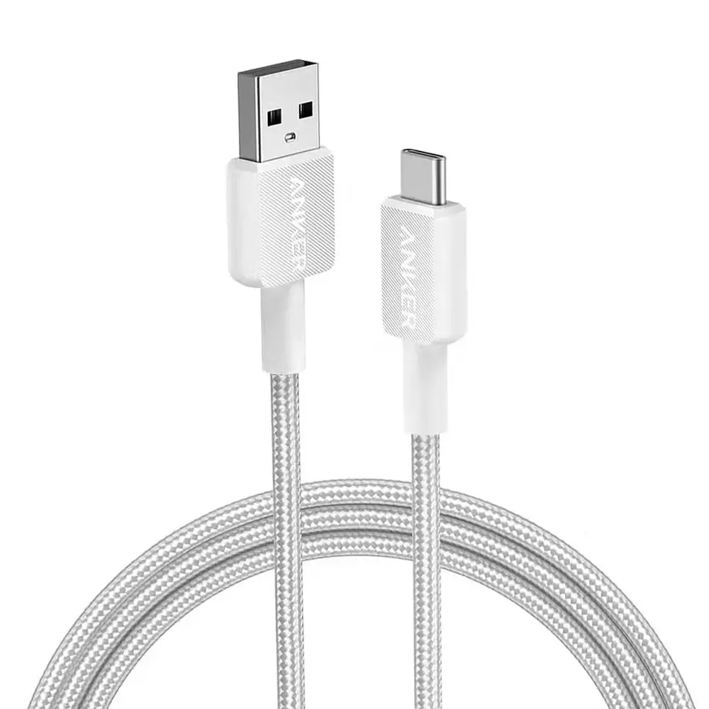 Anker 322 USB-A to USB-C Cable Braided (0.9m/3ft) -White-0