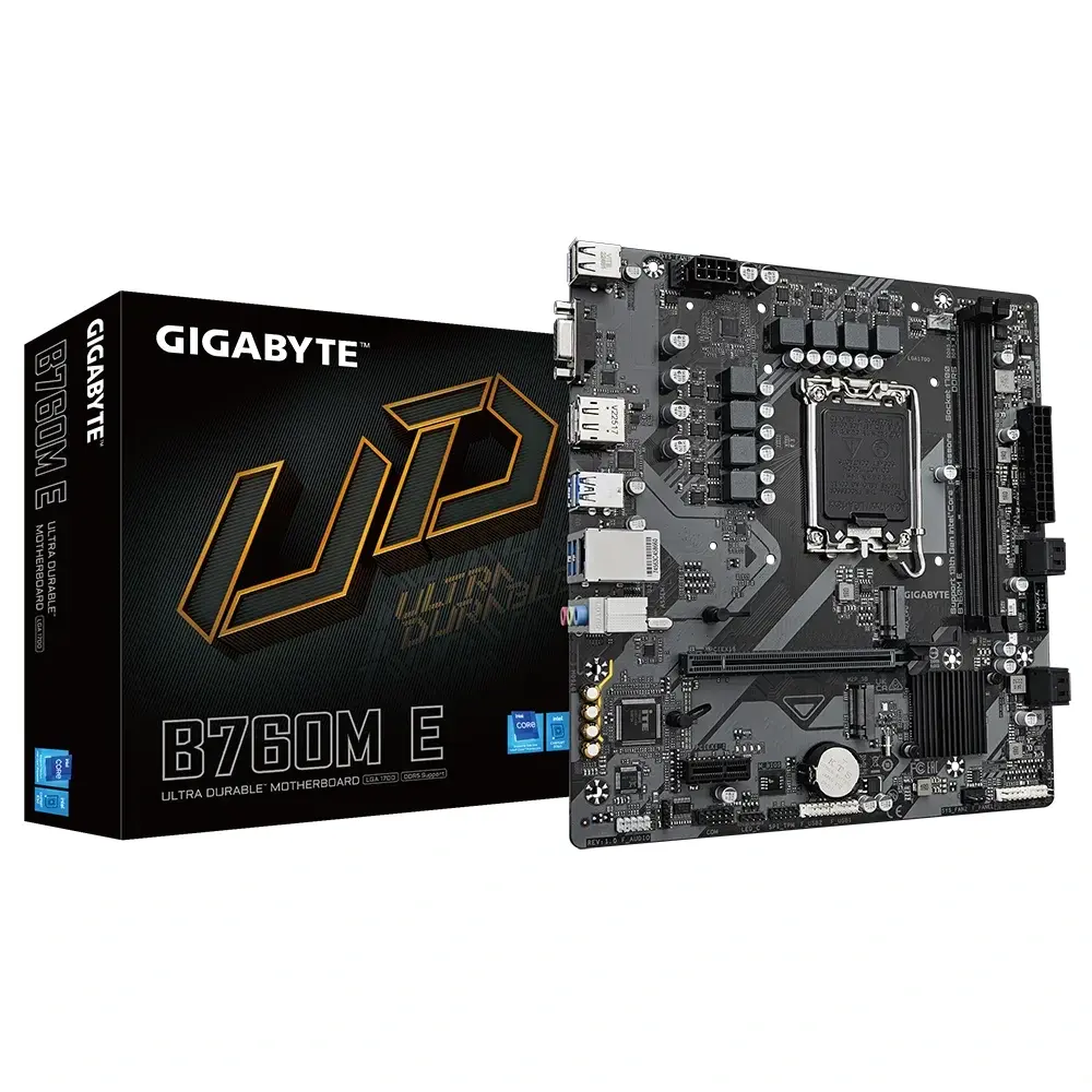 MSI PRO B760M-E DDR5 Micro-ATX Motherboard - Black-0