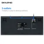 Skyloong Gk75 Three Modes Connection - Blue-pink (Mechanical & Hot-swappable Knob) Gaming Keyboard (Switch Brown) English / Arabic Layout-144745