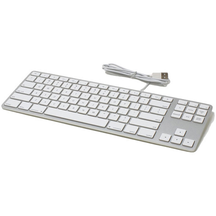 Matias Wired Aluminum Tenkeyless Keyboard For Pc - Silver (Open Box)-0