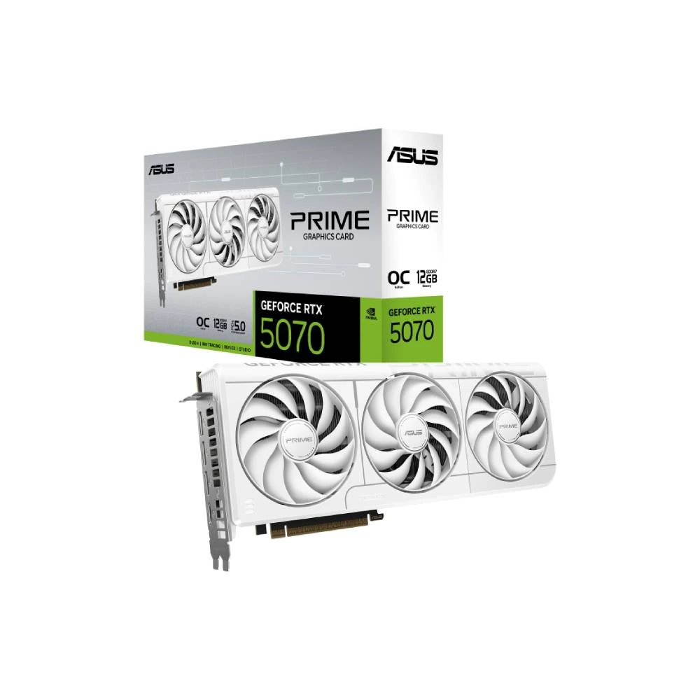 Asus Prime Geforce Rtx 5070 Oc 12gb Graphic Card - White-0 Asus Prime Geforce Rtx 5070 Oc 12gb Graphic Card - White-0