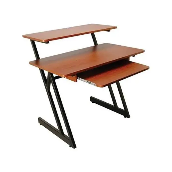 Lumi Z-Shaped Wood Workstation With slide-out keyboard tray FWS10-5-0