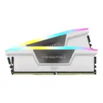 CORSAIR Vengeance RGB DDR5 RAM 32GB (2x16GB) 6400MHz CL32-40-40-84 1.40V AMD Expo Intel XMP 3.0 Desktop Computer Memory – White-0