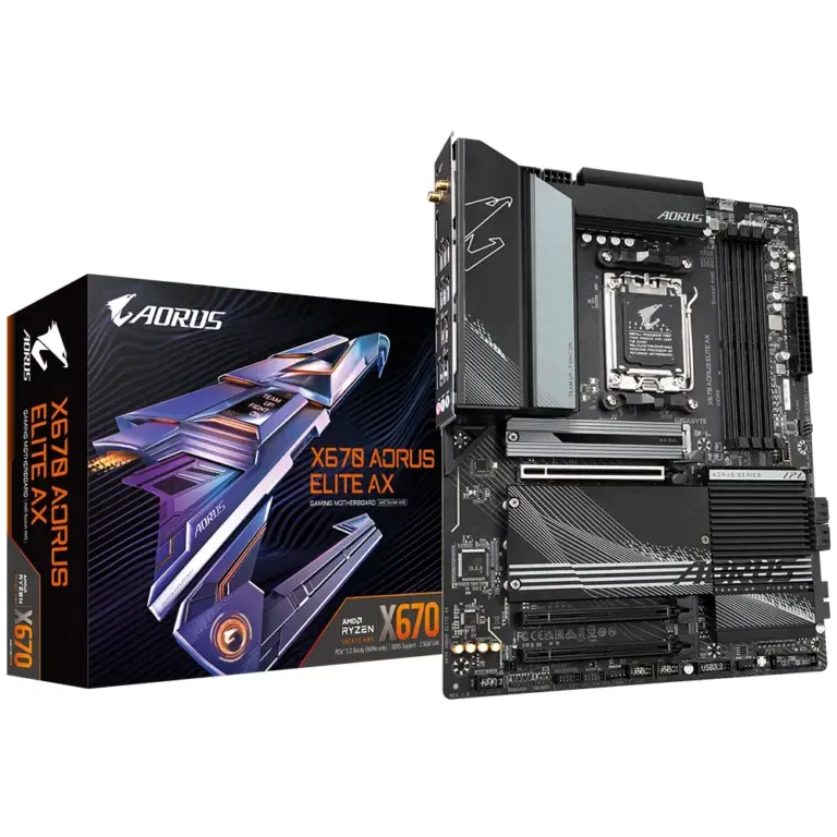 GIGABYTE AORUS X670 AORUS ELITE AX DDR5 AMD Ryzen Socket AM5 PCle 5.0 Gaming MotherBoard-0