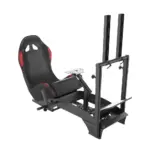 Gameseat GY-Extreme Racing Simulator Cockpit with Monitor Mount – Black/Red | Fully Adjustable Steel Frame & Sport Seat GY046-2-0