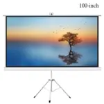 100-Inch Tripod Projector Screen – 4:3 Aspect Ratio | Matte White-0