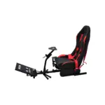 GameSeat GX Racing Simulator Cockpit – Red/Black with Harness & Adjustable Mounts-145606
