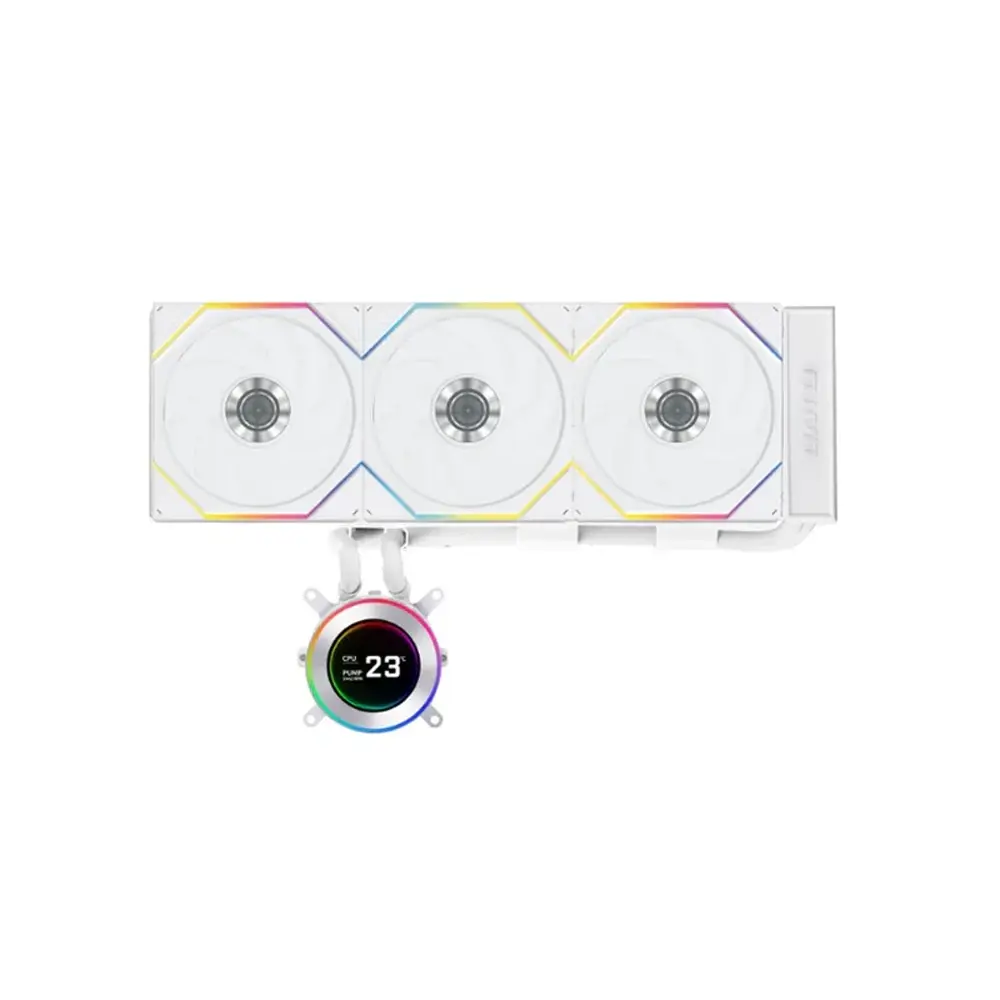 LIAN LI Hydro-Shift II LCD-C 360TL Liquid CPU Cooler with TL Wireless Fans, 2.1" IPS LCD Screen - White-0