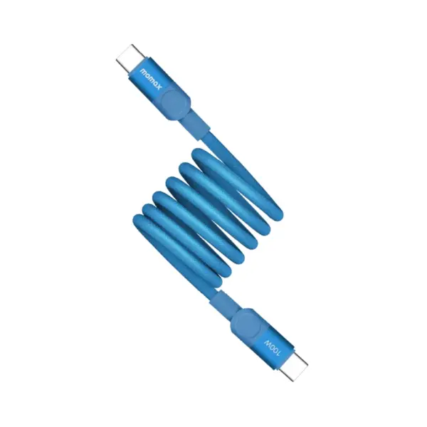 Momax Mag.Link Magnetic USB-C to USB-C Cable 100W 1m - Blue-0