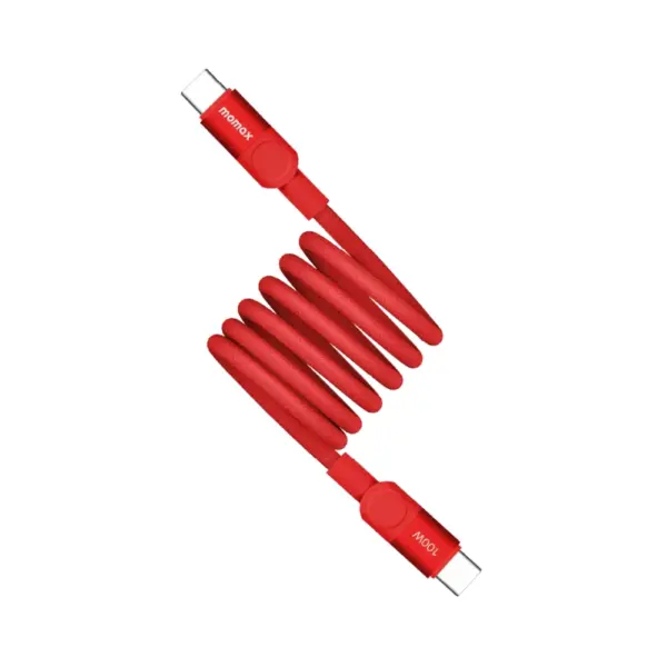 Momax Mag.Link Magnetic USB-C to USB-C Cable 100W 1m - Red-0