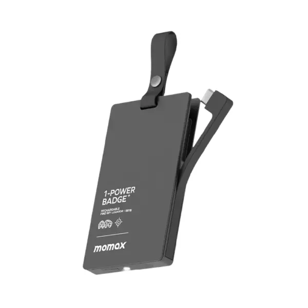 Momax 1-Power Badge+ Emergency Power Bank With Find My Locator-0
