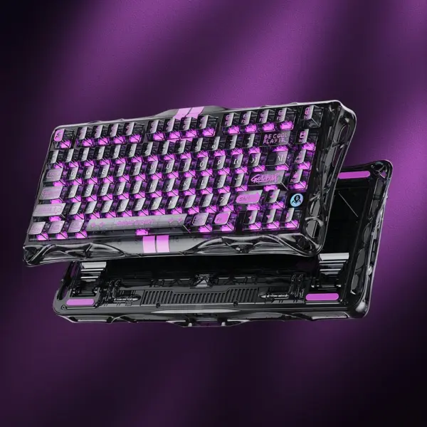 GravStar Mercury V75 Lite 75% Hall Effect Magnetic Switch Gaming Keyboard - Transparent Black-0