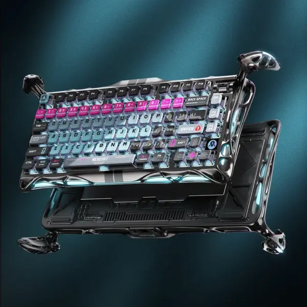 GravStar Mercury V75 Pro 75% Hall Effect Magnetic Switch Gaming Keyboard - Cyberpunk-0