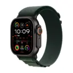 Apple Watch Ultra 2 GPS + Cellular 49mm Black Titanium Case with Dark Green Alpine Loop - Small-thumbnail