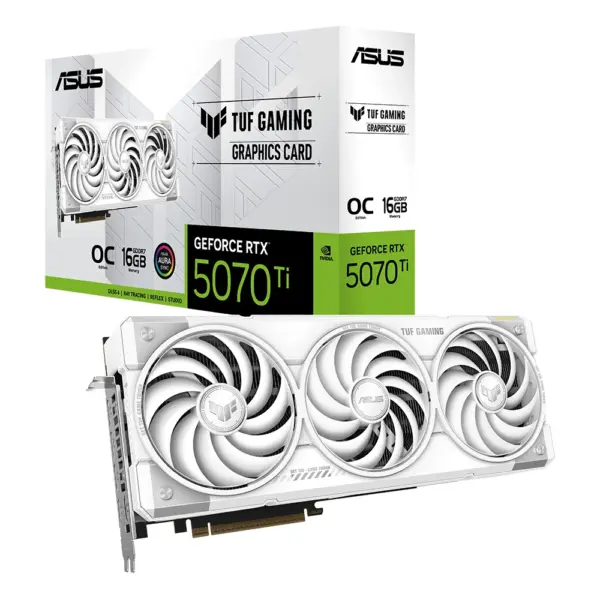 ASUS TUF Gaming GeForce RTX 5070Ti 16GB GDDR7 OC Edition Graphic Card - White-0
