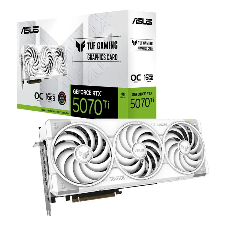 ASUS TUF Gaming GeForce RTX 5070Ti 16GB GDDR7 OC Edition Graphic Card - White-0