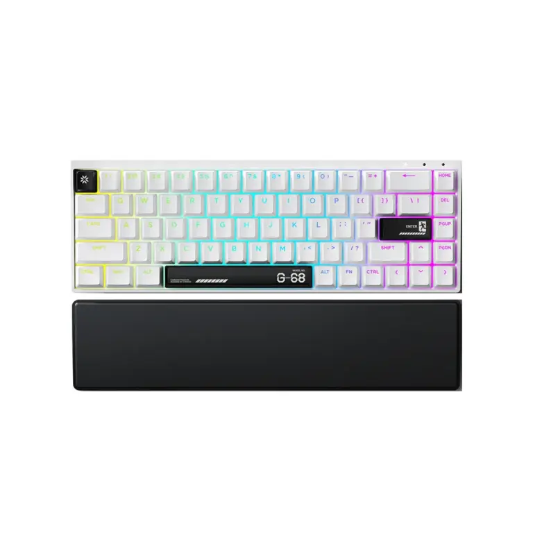 Syntech Chronos 68 Rapid Trigger Magnetic Keyboard - Aluminum Edition (White & Black)-0