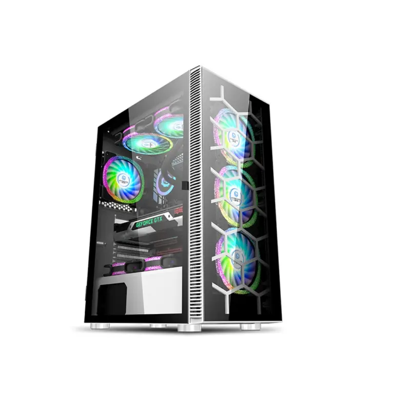 Lovingcool Lc-100e Atx Gaming Pc Case - White-0