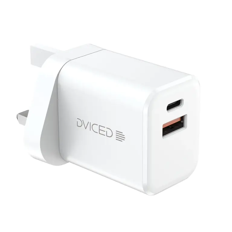 Dviced Wall Charger 35w Gan 1 Usb-a 1 Usb-c Uk - White-0