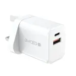 Dviced Wall Charger 35w Gan 1 Usb-a 1 Usb-c Uk - White-0