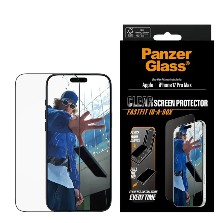 Panzerglass Screen Protector For Iphone 17 Pro Max| Ultra-wide Fit W. Fastfit In-a-box-0