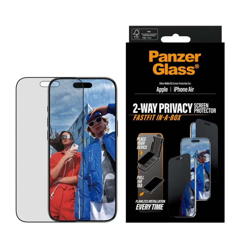 Panzerglass Privacy Screen Protector For Iphone Air| Ultra-wide Fit W. Fastfit In-a-box-0