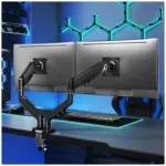 Pawa Double Gas Spring Computer Arm With 360º Rotation - Black-148143