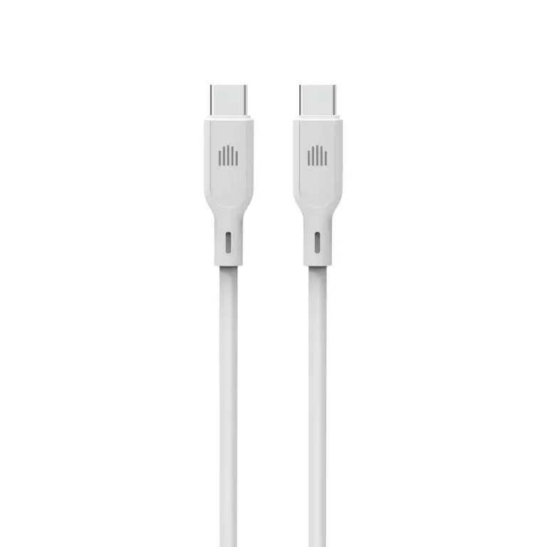 DVICED USB-C to USB-C cable Charging & Data transfer Silicone 1.25m - White-0