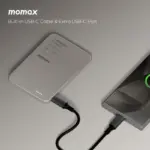 Momax 1-Power F.Pass⁺ 5000mAh Magnetic Battery Pack with Built-in Cable - Sandstone-148371