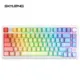Skyloong Gk76he Wired Magnetic Gaming Keyboard (Phantom Crystal White) Rainbow Contour Keycaps-0
