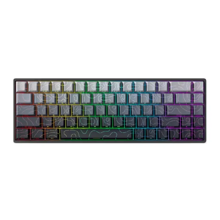 Skyloong Gk68 He Magnetic Wired Gaming Keyboard (Phantom Crystal White) Twilight Contour Keycaps-0