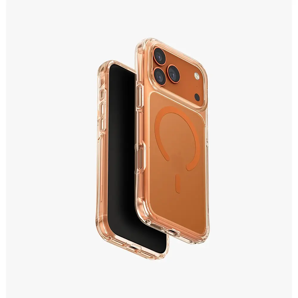 Uniq Hybrid Lifepro Xtreme Magsafe Case For Iphone 17 Pro Max - Frost Clear / Volt Orange-0