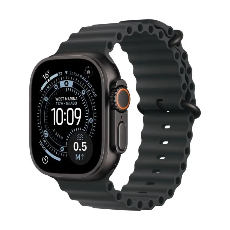 Apple Watch Ultra 3 GPS + Cellular 49mm Black Titanium Case with Black Ocean Band-0