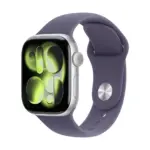 Apple Watch Series 11 GPS 46mm Silver Aluminium Case with Purple Fog Sport Band - M/L-0