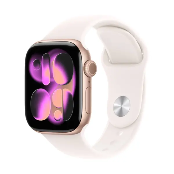 Apple Watch Series 11 GPS 42mm Rose Gold Aluminium Case with Light Blush Sport Band - S/M-0
