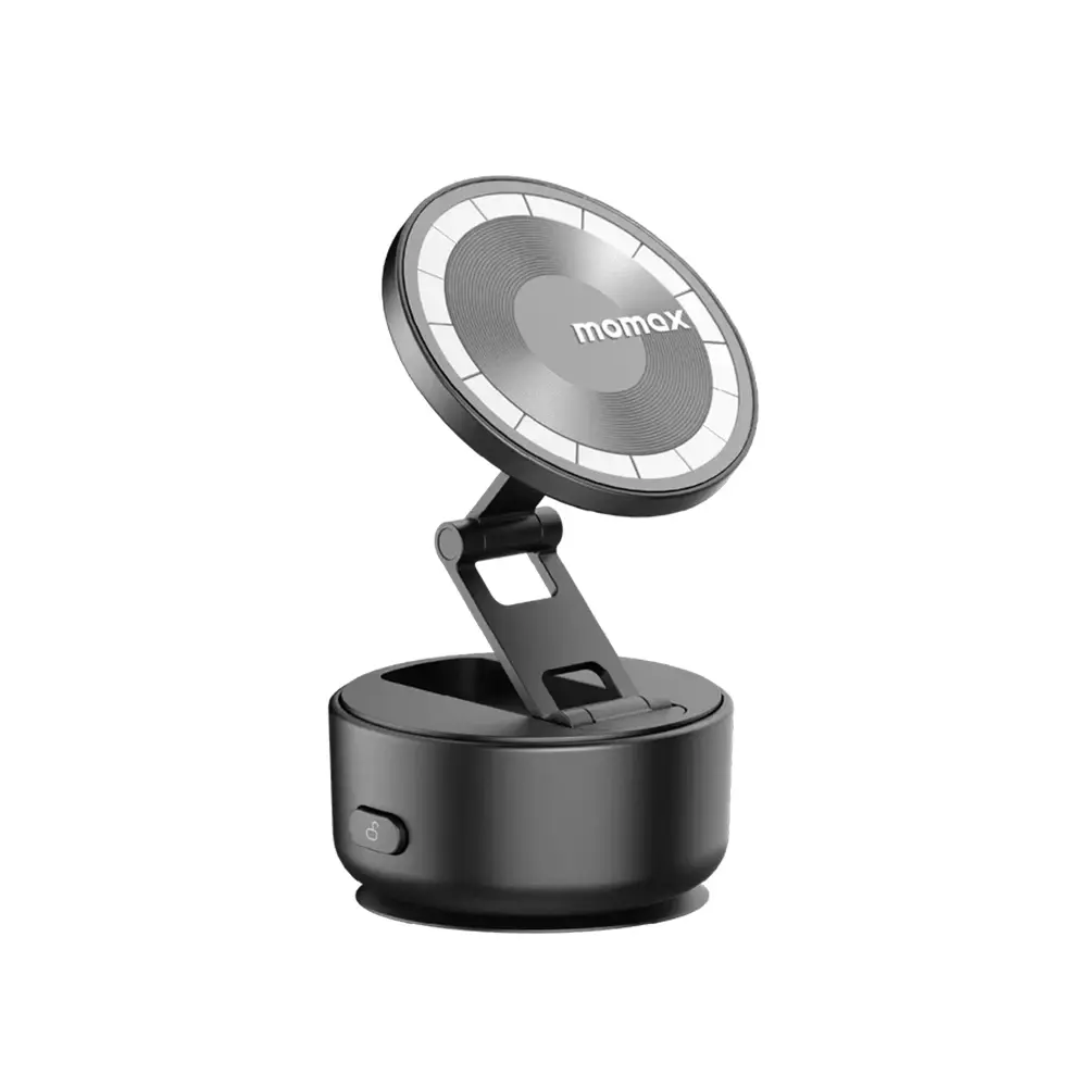 Momax 1-Snap Go Auto Suction Magnetic Phone Stand - Black-0