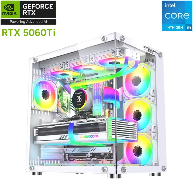 Wjcoolman Intel Core I5-14th Gen Rtx 5060ti Gaming Pc - White-0
