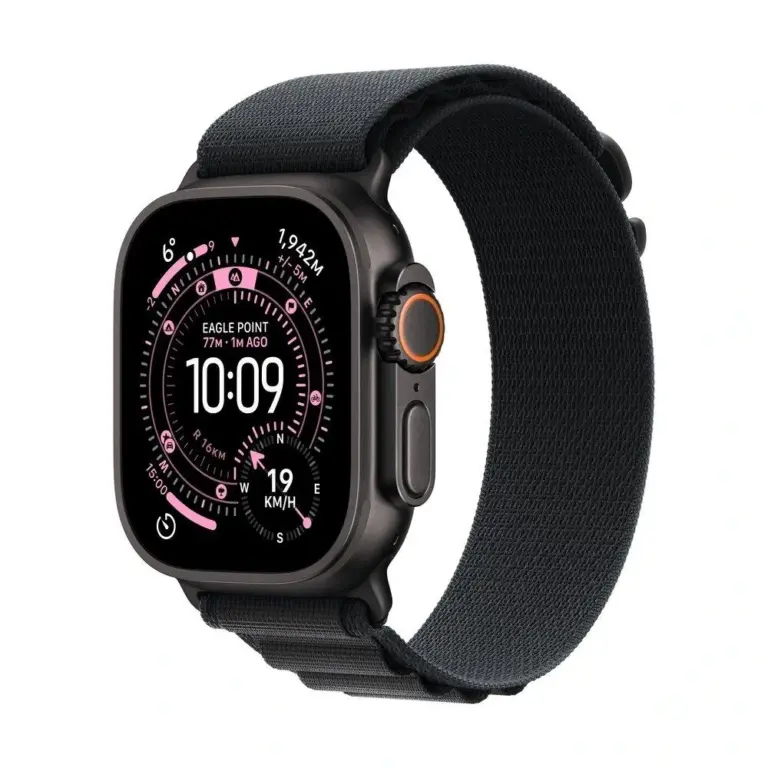 Apple Watch Ultra 3 GPS + Cellular 49mm Black Titanium Case with Black Alpine Loop - Large-0