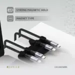 Levelo Livia Detachable Magnetic Cable Management - Black-149265