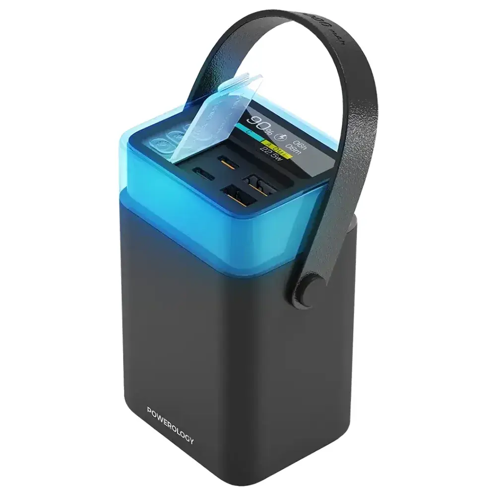 powerology halo beam 40000mah power bank pd 65w black large