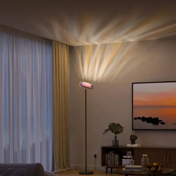 Govee Uplighter Floor Lamp 3 in 1 Lighting Effects, Dynamic Ripple Effect, RGBWW+RGBIC+WW Colors-0