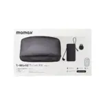 MOMAX Bundle Set – Hand Pouch + 10,000mAh Power Bank with Dual Built-in Cables (Type-C & Lightning) + Momax PinTag-0