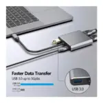 Yuanshan USB-C Hub 4-in-1 with Dual 4K HDMI, Type-C Data Docking Station-148932