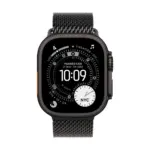 Apple Watch Ultra 3 GPS + Cellular 49mm Black Titanium Case with Black Titanium Milanese Loop - Medium